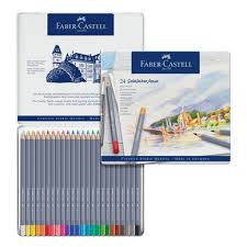 Crayons de couleur aquarellable (boîte de 24 métal)