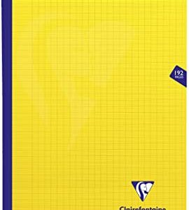Cahier 192p grands carreaux Clairefontaine Mimesys Jaune
