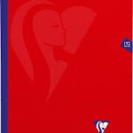 Cahier 192p grands carreaux Clairefontaine Mimesys Rouge